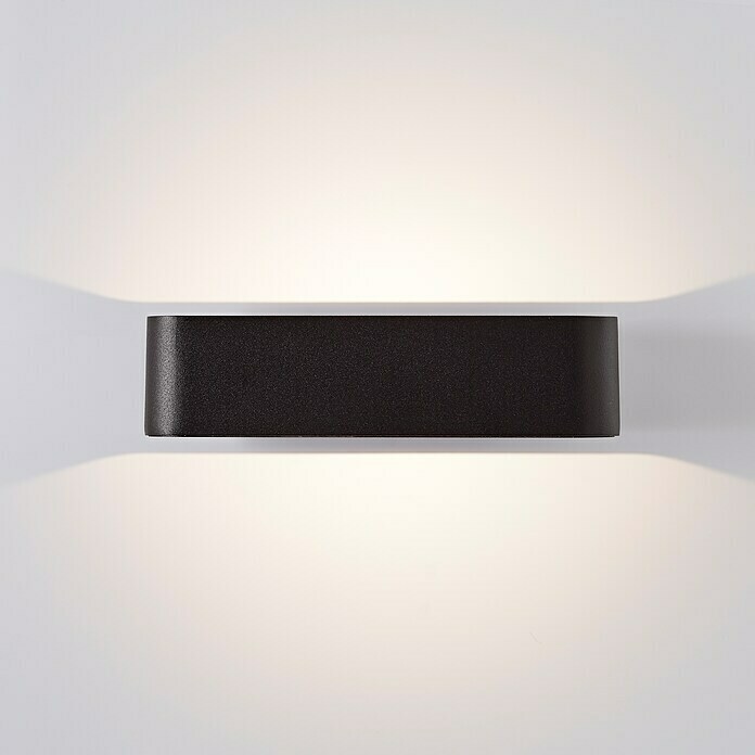 Brilliant LED-Außenwandleuchte Golda (7 W, 13,1 x 22 x 5,5 cm, Schwarz, IP54) | BAUHAUS