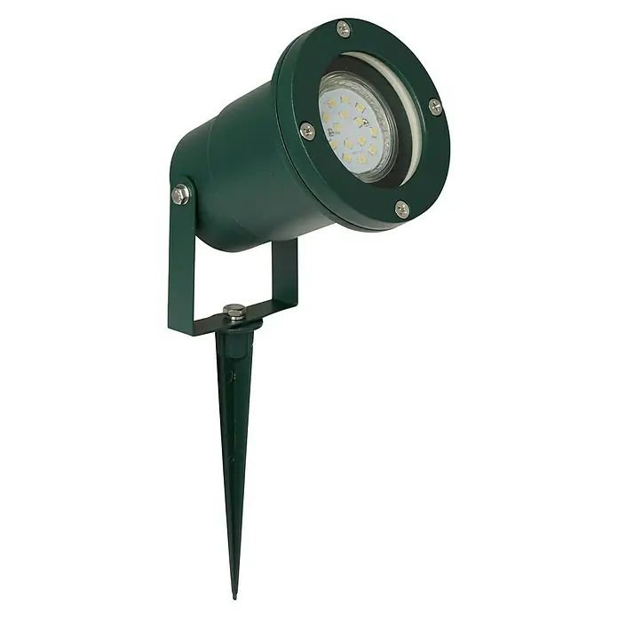Brilliant LED-Erdspießleuchte Frasco - 60 W, Ø x H: 9,2 x 28,5 cm, Grün, IP44 - Grüner Gartenstrahler mit Erdspieß für Außenbereiche. Der Strahler sorgt für stimmungsvolle Beleuchtung im Garten.