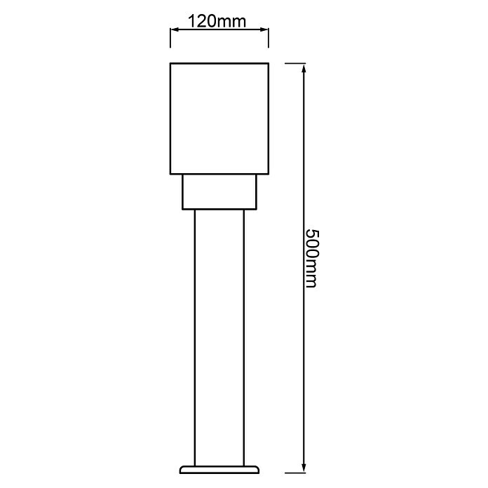 Brilliant Arthus Außensockelleuchte (60 W, Ø x H: 11,8 x 50 cm, Anthrazit, IP44) | BAUHAUS