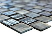 Mosaikfliese Quadrat Crystal Struktur CM CF41 (28,6 x 31,8 cm, Schwarz, Glänzend)