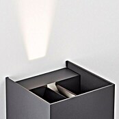 Brilliant LED-Außenwandleuchte Hilly (6,5 W, 10 x 10 x 10 cm, Dunkelgrau, IP44) | BAUHAUS