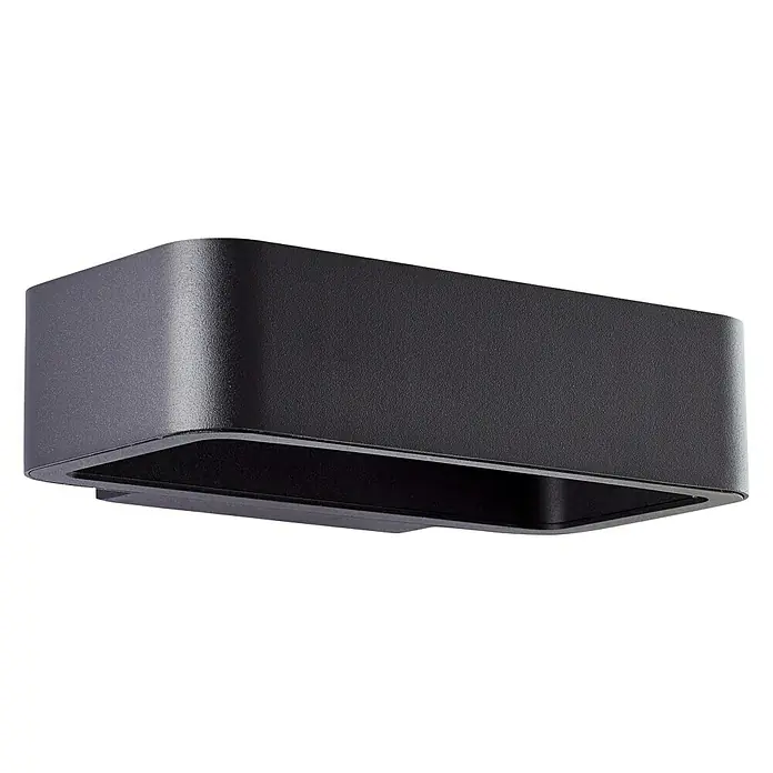Brilliant LED-Außenwandleuchte Golda - 7 W, 13,1 x 22 x 5,5 cm, Schwarz, IP54 - Moderne schwarze Wandleuchte für den Innen- und Außenbereich. Stilvolles Design für eine angenehme Beleuchtung.