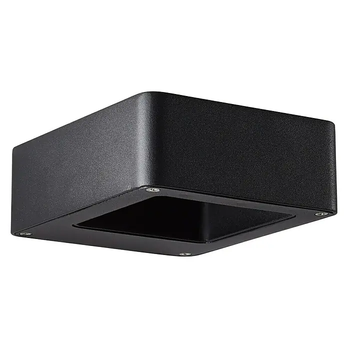 Brilliant LED-Außenwandleuchte Golda - 7 W, 14,5 x 12 x 4,5 cm, Schwarz, IP54 - Schwarze, würfelförmige Wandleuchte mit klarer, moderner Formsprache. Ideal zur stilvollen Beleuchtung von Außenbereichen.