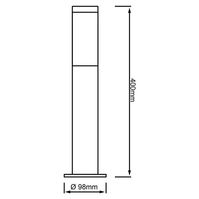 Brilliant Bergen LED-Außensockelleuchte (3,6 W, Ø x H: 10 x 40 cm, Anthrazit, IP44) | BAUHAUS