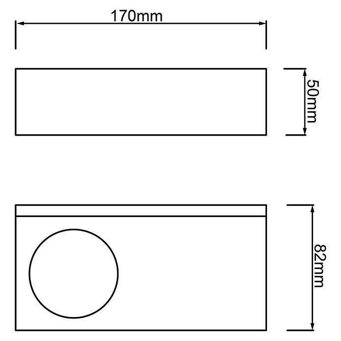 Brilliant LED-Außenwandleuchte Abbot (10 W, 8,3 x 17 x 5 cm, Anthrazit, IP44) | BAUHAUS