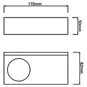 Brilliant LED-Außenwandleuchte Abbot (10 W, 8,3 x 17 x 5 cm, Anthrazit, IP44) | BAUHAUS