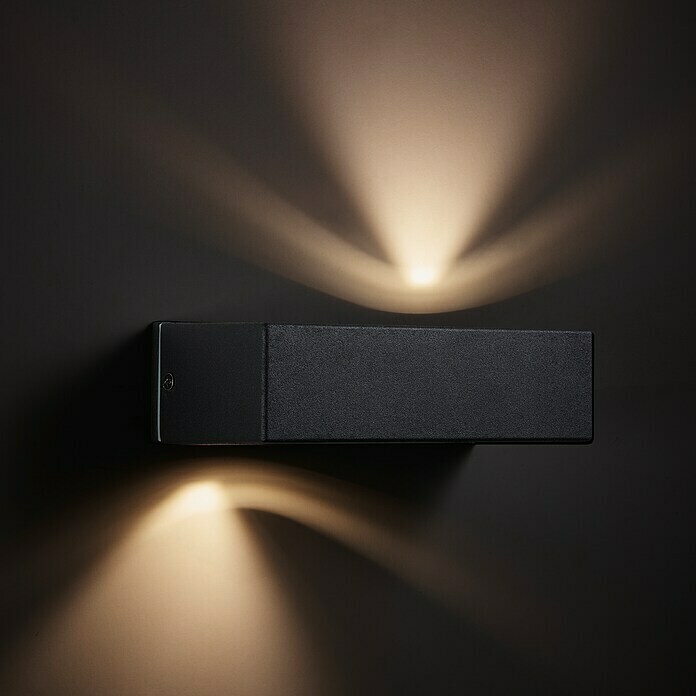 Brilliant LED-Außenwandleuchte Abbot (10 W, 8,3 x 17 x 5 cm, Anthrazit, IP44) | BAUHAUS