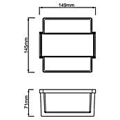 Brilliant LED-Außenwandleuchte Archie (7 W, L x B x H: 7 x 14,5 x 15 cm, Anthrazit, Neutralweiß) | BAUHAUS