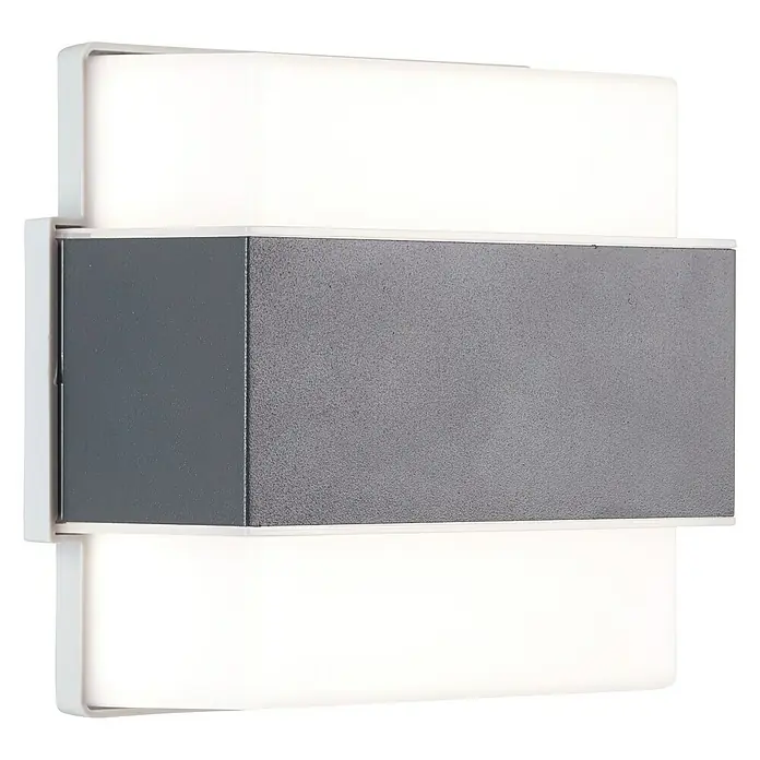 Brilliant LED-Außenwandleuchte Archie - 7 W, L x B x H: 7 x 14,5 x 15 cm, Anthrazit, Neutralweiß - Moderne LED-Wandleuchte mit grauem Akzent für stilvolle Beleuchtung im Innenbereich. Das Design ist minimalistisch und die Lichtverteilung angenehm.
