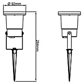 Brilliant LED-Erdspießleuchte Janko (3 W, Ø x H: 9 x 16 cm, Grau, IP44) | BAUHAUS