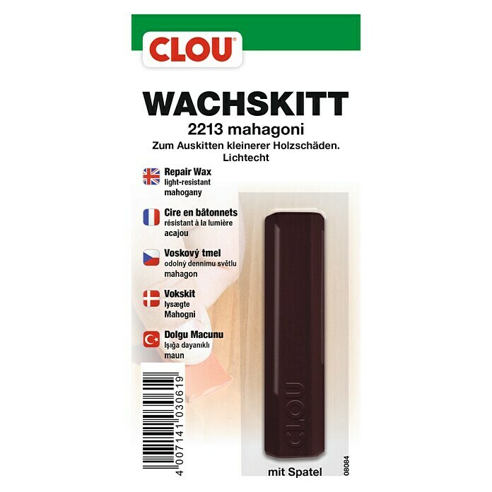 Clou Wachskittstange (Mahagoni)