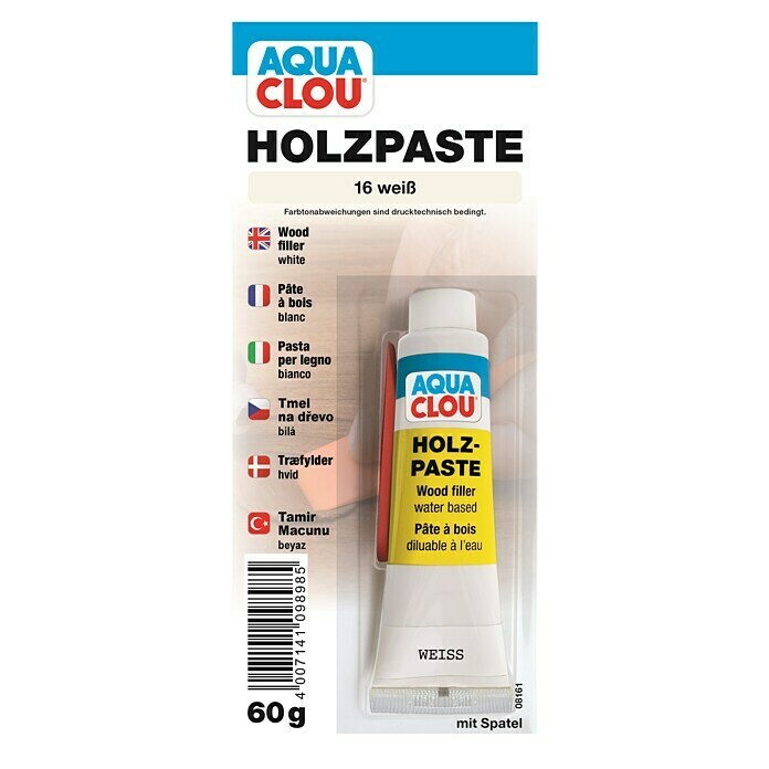 Clou Aqua Holzpaste (Weiß, 50 g)