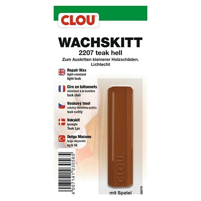 Clou Wachskittstange (Teak hell)