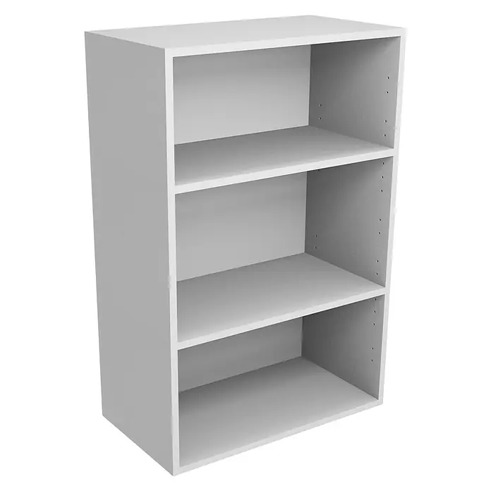 Mueble alto de cocina casco - An x Pr x Al: 30 x 33 x 90 cm - Librería moderna y luminosa con tres estantes abiertos, ideal para el salón o la oficina. Ofrece amplio espacio de almacenamiento.