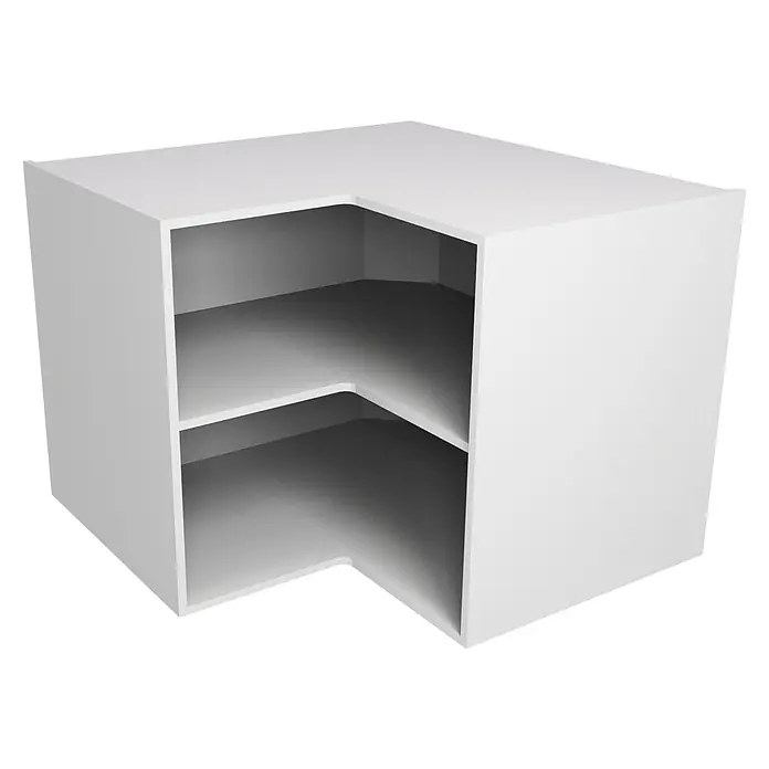 Mueble bajo rinconero de cocina casco - An x Pr x Al: 93 x 58 x 70 cm - Armario esquinero blanco con dos estantes. Ideal para cocinas y baños, ofrece amplio espacio de almacenamiento al tiempo que ahorra espacio.