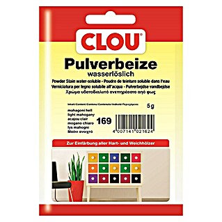 Clou Holzbeize Pulverbeize (Mahagoni hell, 5 g, Geeignet für: Alle Holzarten)