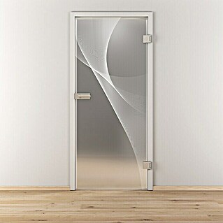 Diamond Doors Glasdrehtür 623 (709 x 1.972 mm, DIN Anschlag: Rechts, Einscheibensicherheitsglas (ESG), Mattglas)