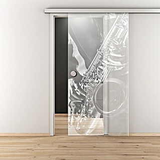 Diamond Doors Glasschiebetür 617 (935 x 2 058 mm, Einscheibensicherheitsglas (ESG), Klarglas)