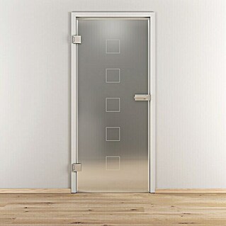 Diamond Doors Glasdrehtür 505 (959 x 1.972 mm, DIN Anschlag: Links, Milchglas)