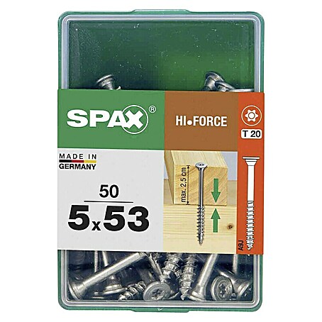 Spax T-Star plus Tellerkopfschraube (Ø x L: 5 x 53 mm, WIROX Oberfläche, T-Star plus, 50 Stk.)