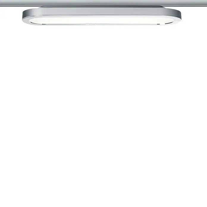 Paulmann URail LED-Panel Loop - 7 W, Chrom, L x B x H: 38 x 11 x 3,5 cm - Elegante LED-Deckenleuchte mit sanftem Licht, perfekt für moderne Innenräume. Silbernes Design, ideal zur stilvollen Beleuchtung von Räumen.