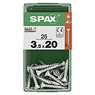 Spax Universalschraube T-Star plus (Ø x L: 3,5 x 20 mm, 25 Stk., Vollgewinde)