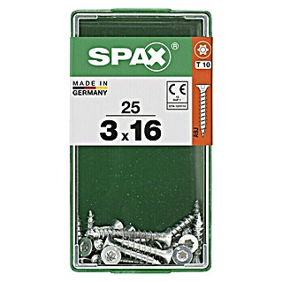 Spax Universalschraube T-Star plus (Ø x L: 3 x 16 mm, 25 Stk., Vollgewinde)