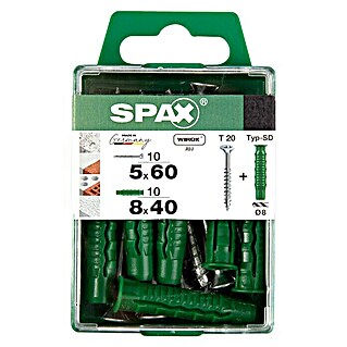 Spax Schrauben- & Dübel-Set (10 Stk., Ø x L: 5 x 60 mm)