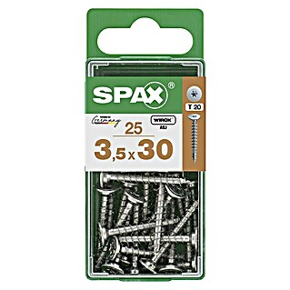 Spax Universalschraube T-STAR plus WIROX (Ø x L: 3,5 x 30 mm, Vollgewinde, 25 Stk., Silber)