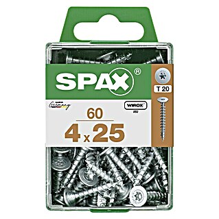 Spax Universalschraube T-STAR plus WIROX (Ø x L: 4 x 25 mm, Vollgewinde, 60 Stk., Silber)