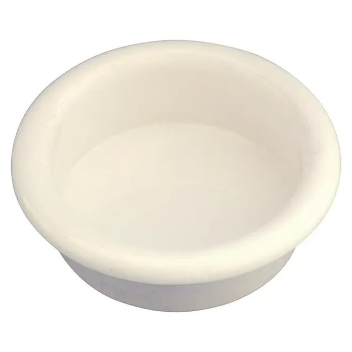 Dosenhalter - Ø x H: 110 x 35 mm, Weiß, ABS-Kunststoff - Nahaufnahme einer weißen Untertasse, die sich ideal für den Einsatz in Restaurants oder zu Hause eignet.