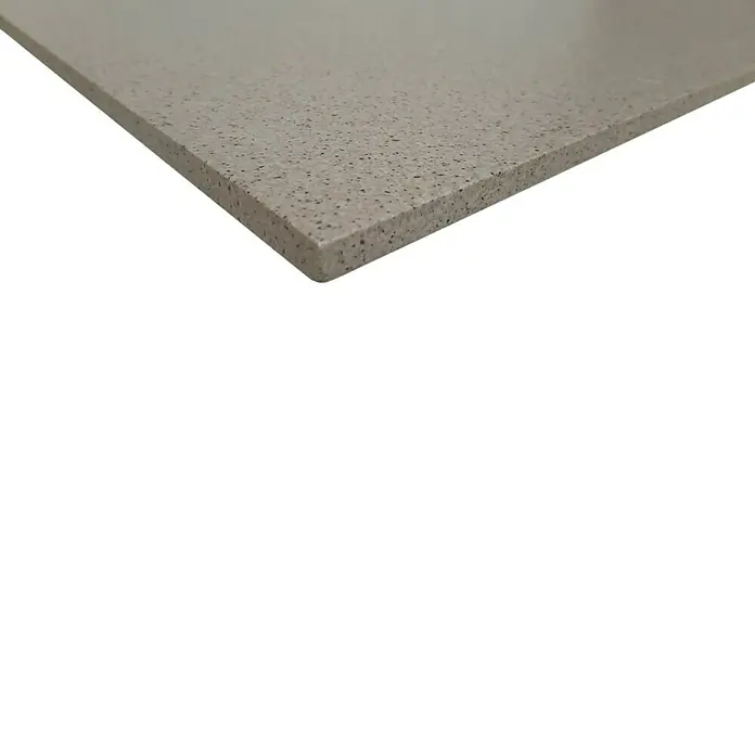 Feinsteinzeugfliese Acapulco - 30 x 30 cm, Grau, Matt - Nahaufnahme einer grau melierten Arbeitsplatte, die eine robuste und stilvolle Option für Küchen- und Badanwendungen darstellt.