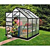 Vitavia Gewächshaus (1,95 x 1,95 x 1,97 m, Glasstärke: 6 mm, Polycarbonat, Anthrazit)
