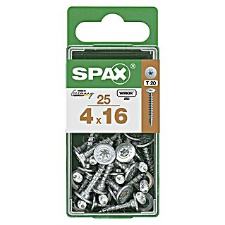 Spax Universalschraube T-STAR plus WIROX (Ø x L: 4 x 16 mm, Vollgewinde, 25 Stk., Silber)