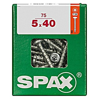 Spax T-Star plus Universalschraube (Ø x L: 5 x 40 mm, Vollgewinde, 75 Stk.)