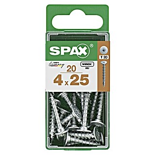 Spax Universalschraube T-STAR plus WIROX (Ø x L: 4 x 25 mm, Vollgewinde, 20 Stk., Silber)