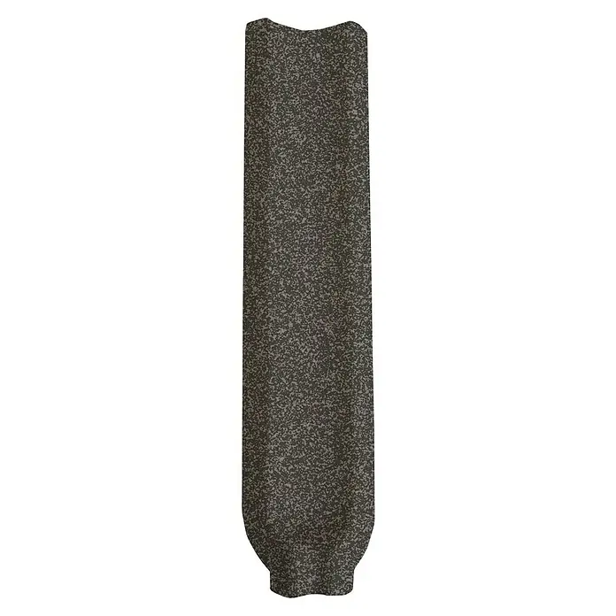 Sockelfliese Elba Hohlkehle Innen - 10 x 2,5 cm, Anthrazit, Matt - Ein langer, schmaler, grauer Gegenstand mit gesprenkeltem Muster, ideal für minimalistische Dekorationen oder besondere Handwerksprojekte.