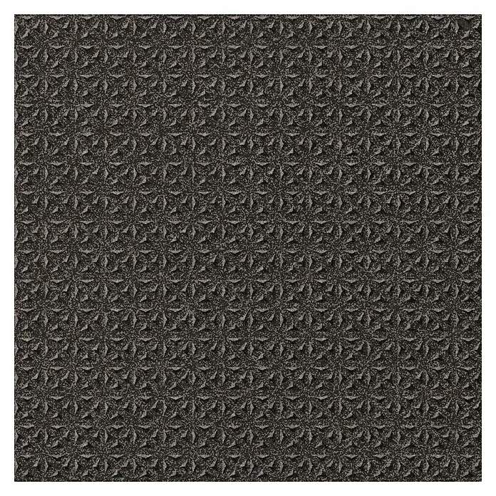 Feinsteinzeugfliese Elba - 20 x 20 cm, Anthrazit, Matt - Nahaufnahme eines strukturierten, dunklen Kunststoffbelags mit einem sich wiederholenden, sternartigen Muster.