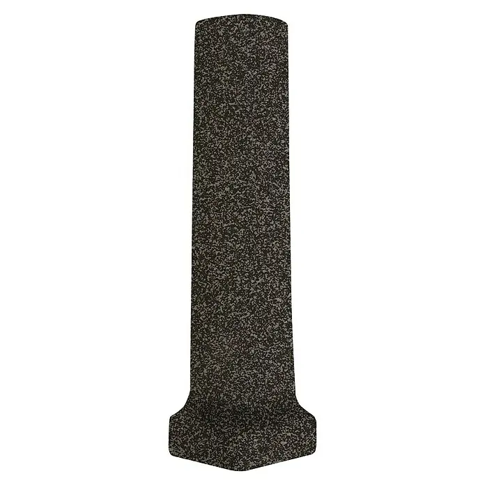 Sockelfliese Elba Hohlkehle Außen - 10 x 2,5 cm, Anthrazit, Matt - Nahaufnahme eines Spachtelmessers mit gesprenkelter Textur, ideal für Modellbau und Detailarbeiten im Handwerk.
