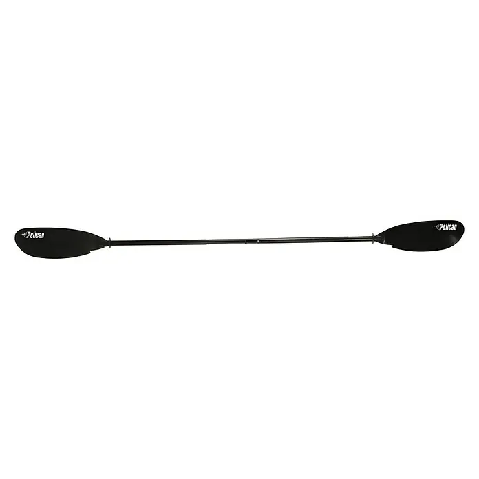Pelican Kajak-Doppelpaddel Poseidon - Länge: 226 cm, Material Schaft: Aluminium - Abbildung eines schwarzen Pelican Doppelpaddels für Kanu- oder Kajakfahrer, ideal für Wassersport und Freizeitaktivitäten.