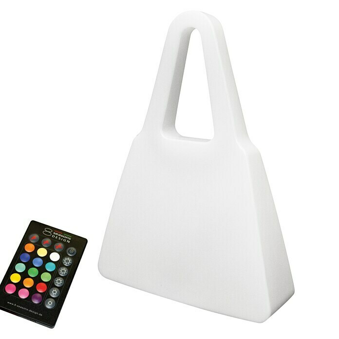 8 Seasons Design Shining LED-Dekoleuchte Bag6 W, Weiß, L x B x H: 19 x 55 x 75 cm Front View