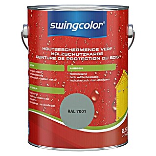 swingcolor Houtbeschermende verf (Zilvergrijs, 2,5 l, Zijdeglans)