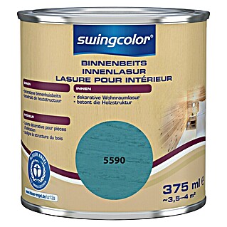 swingcolor Houtbeits voor binnen (Opaal blauw, 375 ml, Zijdemat)