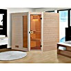 Weka Massivholzsauna 539 GTF Gr.1 Set 2 (Mit 4,5 kW Bio-Ofen mit externer Steuerung, null, 139 x 189 x 203,5 cm)