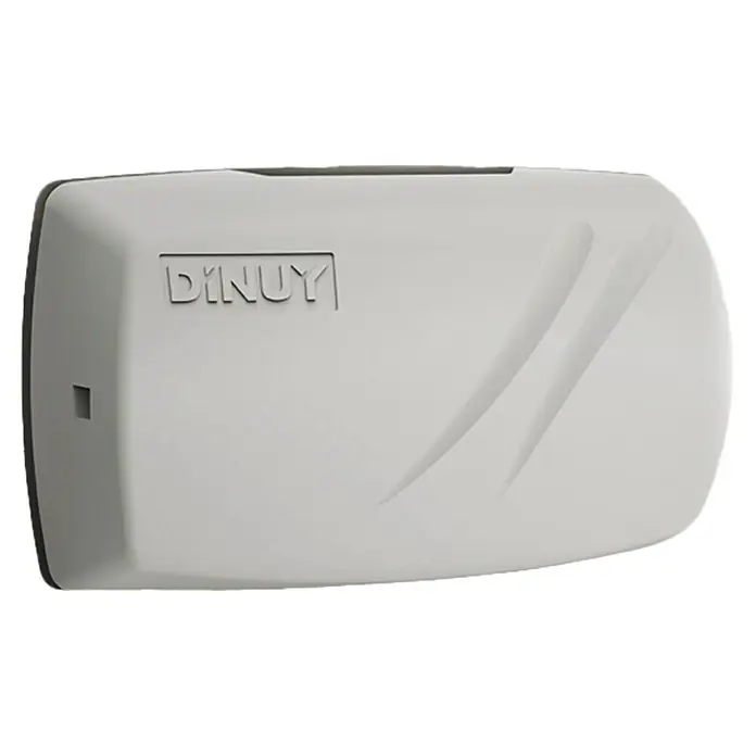 Dinuy Timbre con hilos Bison - 220 V - Imagen de un producto Dinuy, posiblemente un control electrónico o sensor en una carcasa moderna y elegante.
