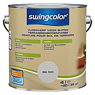 swingcolor Vloerverf voor buiten (Lichtgrijs, 4 l, Zijdemat)