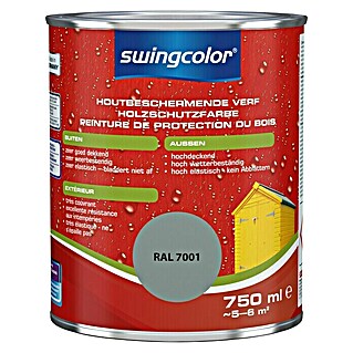 swingcolor Houtbeschermende verf (Zilvergrijs, 750 ml, Zijdeglans)