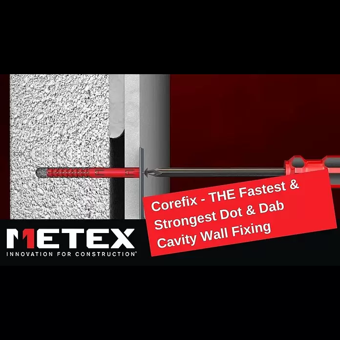 Corefix Trockenbau-Set 100 - Länge Schraube: 100 mm - Corefix - THE Fastest & Strongest Dot & Dab Cavity Wall Fixing