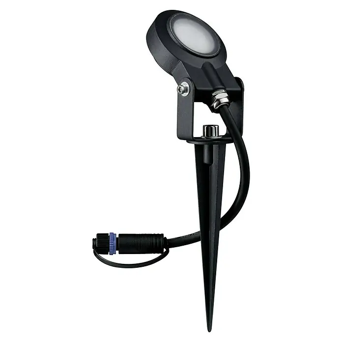 Paulmann Plug & Shine LED-Gartenspot Sting - 6 W, 24 V, Erdspieß, Höhe: 29 cm - Schwarzer LED-Gartenstrahler mit Erdspieß für den Außenbereich, der eine stilvolle Beleuchtung für Ihren Garten bietet.