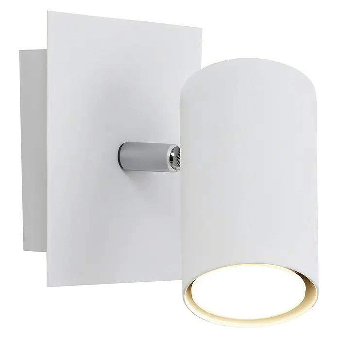 Trio Leuchten Marley Deckenstrahler - 25 W, L x B x H: 12 x 12 x 15 cm, Weiß, GU10, 1 Stk. - Moderne weiße Wandleuchte mit zylindrischem Lampenschirm und quadratischer Basis für stilvolle Beleuchtung.